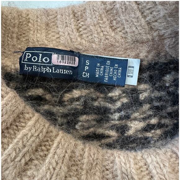 Polo Ralph Lauren Red Fair Isle Sweater XS Ski Wool Alpaca Designer Nordic $428 - Picture 9 of 9